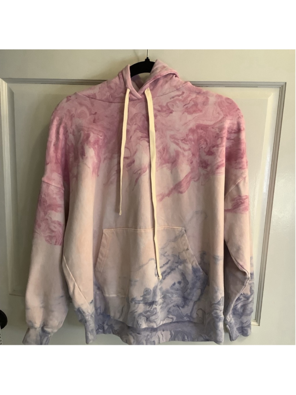 Oversized Women's Electric& Rose Hoodie XS Pink Blue